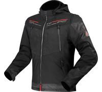 LS2 Zirconium Veste textile de moto imperméable, noir-rouge, taille M pour homme