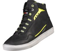 LS2 Zoe perforé Chaussures de motocyclisme pour femmes, noir/jaune néon, Taille 41