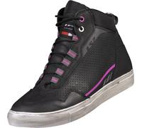LS2 Zoe perforé Chaussures de motocyclisme pour femmes, noir/violet, Taille 41