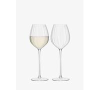 LSA International AU08 Lot de 4 verres à vin Aurelia, 430 ml, transparents, effet optique