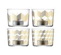 LSA International Chevron Photophore H6cm Or Assortis x 4