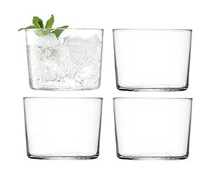 LSA International GI13 Lot de 4 verres Gio, 220 ml, transparents