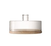 LSA International LW08 Cloche à fromage/pâtisseries avec support en chêne Lotta, diamètre 32 cm*