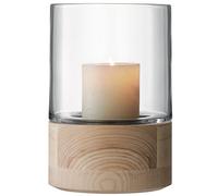 LSA International LW24 Lanterne transparente avec support en frêne Lotta, hauteur 22,5 cm