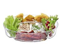 LSA International Service Multi Plateau en verre soufflé à la bouche et fait à la main Transparent Ø 35 cm