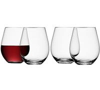 LSA International WI02 Lot de 4 verres à vin rouge sans pied Wine, 530 ml, transparents