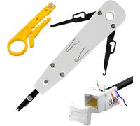 LSA Network Connection Tool,Cable Threader Aid,CAT 7 Network Cable,Cable Connection Pliers Kit,Recessed Patch Connecting Tool,Universal Crimping Pliers
