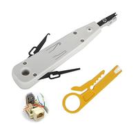 LSA Outil de Montage,Outil LSA Punch Down Tool avec Coupe-Fil et Pince à Dénuder Outils d'insertion terminal professionnel pour Câblage Rj45 Brassage Prises Murales Pince et Installation Cat5 Cat6