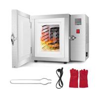 LSBHPPD Four de Combustion de Moulage Bijoux 1500W, contrôle de température PID, pour Fusion de métaux, Fabrication de Bijoux et émaillage brûlur, adapté à débutants et Artisans