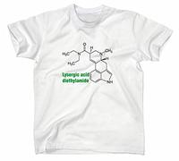 LSD 25 molecul T-Shirt, acid, albert hofmann, tim leary, life, L, weiss