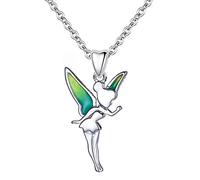LSDesigns Fée Clochette Collier avec Pendentif et chaîne en Argent Sterling 925 - Cadeau pour sa Maman, Nan, Nana, sœur, épouse, Femme