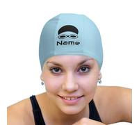 LSDINDF Bonnet de Bain pour Enfants personnalisé, Un Bonnet de Bain avec Votre nom/Photo/Logo, Bonnet de Bain pour Femmes et Hommes, Facile à Mettre et à enlever, résistant aux déchirures.