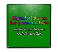 LSDINDF Enseigne en Métal Personnalisée - Plaque Décorative avec Images ou Texte pour Jardin et Stationnement