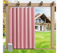 LSDINDF Rideaux d'Extérieur, Rideau Extérieur Imperméable et Occultant - 1 Pièce, Protection Solaire et Thermique avec Oeillets, Brise-Vue pour Pergola, Terrasse - Tailles personnalisées