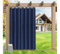 LSDINDF Rideaux d'Extérieur, Rideau Extérieur Imperméable et Occultant - 1 Pièce, Protection Solaire et Thermique avec Oeillets, Brise-Vue pour Pergola, Terrasse - 132L × 275Hcm