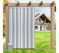 LSDINDF Rideaux d'Extérieur, Rideau Extérieur Imperméable et Occultant - 1 Pièce, Protection Solaire et Thermique avec Oeillets, Brise-Vue pour Pergola, Terrasse - 120L × 213Hcm
