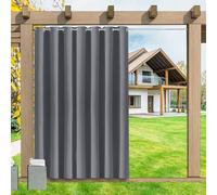 LSDINDF Rideaux d'Extérieur, Rideau Extérieur Imperméable et Occultant - 1 Pièce, Protection Solaire et Thermique avec Oeillets, Brise-Vue pour Pergola, Terrasse - Tailles personnalisées