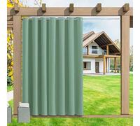 LSDINDF Rideaux d'Extérieur, Rideau Extérieur Imperméable et Occultant - 1 Pièce, Protection Solaire et Thermique avec Oeillets, Brise-Vue pour Pergola, Terrasse - 132L × 213Hcm