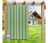 LSDINDF Rideaux d'Extérieur, Rideau Extérieur Imperméable et Occultant - 1 Pièce, Protection Solaire et Thermique avec Oeillets, Brise-Vue pour Pergola, Terrasse - Tailles personnalisées
