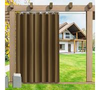 LSDINDF Rideaux d'Extérieur, Rideau Extérieur Imperméable et Occultant - 1 Pièce, Protection Solaire et Thermique avec Oeillets, Brise-Vue pour Pergola, Terrasse - 213L × 213Hcm