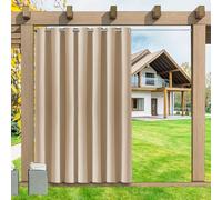 LSDINDF Rideaux d'Extérieur, Rideau Extérieur Imperméable et Occultant - 1 Pièce, Protection Solaire et Thermique avec Oeillets, Brise-Vue pour Pergola, Terrasse - 177L × 213Hcm