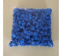 LSEAT 3.5cm PE Rose Têtes De Fleurs Artificielles 200/100 Pcs Faux Rose Fleur pour Décorations De Mariage Maison Arrangement Floral Décor-Bleu Profond, 100 pièces