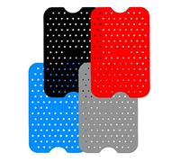Lseqow Tapis Air Fryer - Doublure en silicone - Résistant à la chaleur - Réutilisable - Double panier anti-adhésif - Accessoire pour friteuse à air
