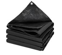 LSFYYDS Bâche Noire Imperméable l'eau Protection Solaire Toile D'Isolation Thermique Épaissie Bâche Pluie Pare-Soleil Extérieur(Size:2x5m)