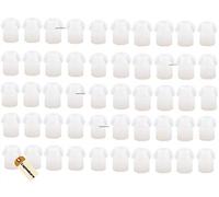 Lsgoodcare Coque en caoutchouc de silicone de remplacement Embouts supplémentaires Earbud pour Motorola kenwood Icom Yaesu Baofeng HYT Midland radio surveillance Tube acoustique Oreillette white-50pcs