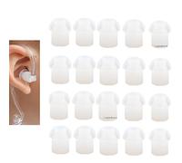 Lsgoodcare Coque en caoutchouc de silicone de remplacement Embouts supplémentaires Earbud pour Motorola kenwood Icom Yaesu Baofeng HYT Midland radio surveillance Tube acoustique Oreillette white-20pcs