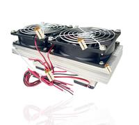 Lsgoodcare Dispositif de refroidissement à semi-conducteur 12 V Refroidisseur thermoélectrique Peltier Kit système de refroidissement mini-réfrigérateur DIY Module double ventilateur TEC1-12706
