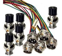 Lsgoodcare Lot de 10 connecteurs électriques GX16-4 Broches mâles d'aviation avec câble de 20 AWG de 20 mm et Prises Femelles de 16 mm 4 DIN