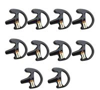 Lsgoodcare Lot de 10 embouts auriculaires de rechange pour talkie-walkie Motorola Kenwood Midland Noir
