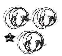 Lsgoodcare Lot de 3 Oreillettes policières 2 Broches en Forme de G PTT avec Micro Compatible avec Radio 2 Voies CP040 CP200 XTNi DTR VL50