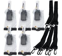 Lsgoodcare Lot de 5 étuis étanches et imperméables pour radio bidirectionnelle Motorola Kenwood Midland UV-3R UV-5R PX-888 - 12,7 x 35,8 cm - Blanc