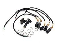 Lsgoodcare Lot de 5 mini connecteurs jack stéréo 3,5 mm avec fil + 5 prises jack verticales femelles de 3,5 mm pour casque audio vidéo avec écrous, entièrement plaqué or, haute température, 4 canaux