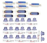 Lsgoodcare RS232 Parallel Serial Port DB15 15 Pin D Sub Male/Female Solder Connector + DB15 Plastic Shell Cover, Pack of 10