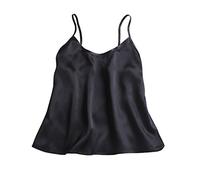 LSHARON Silk Débardeur Camisole pour femme 100% soie 19 Momme - Noir - Large