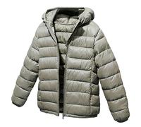 LSHDCER Doudoune Enfant Unisexe Ultra Légère Veste Fille en Duvet à Capuche Détachable Manteau Blouson Garçon Chaud pour Automne Hiver, Or Foncé, 160/12-13 Ans