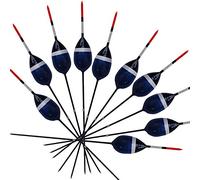 LSHEL 10 Pièces Flotteur de Pêche Bobber Lumière Bâton Flotteur Liège Bois de Balsa 3G