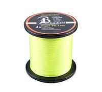 LSHEL 4 Brins Fil de Pêche Tressé 1000m Ligne Nylon Ligne de Pêche Résistance à l'abrasion pour Leurre Traine, Jaune, 3.0#0.28mm/33lb/15.0kg