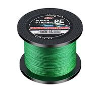 LSHEL Fil de pêche tressé 4 brins 1000 m PE super solide corde tressée pour eau douce eau salée, EURA61JU910V40, vert, 4.0# 0.32mm/22.6kg/45lb