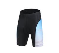 LSHEL Maillot de Cyclisme pour Enfant à Manches Courtes/Shorts Costume de Vélo Séchage Rapide vêtements Course Cycliste, Pantalon,Numérique Bleu, 13-14ans,160(Stature:150-160cm)