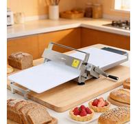 LSHFYV Laminoir Manuel, Machine à pâte Pliable avec Plateau de laminage en Acier Inoxydable réglable pour Croissants, Pizzas, pâtes à Tarte et pâtisseries Type400