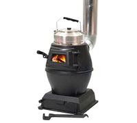 LSHFYV Poêle à Bois Camping en Fonte, Mini Poêle à Charbon avec Fenêtre De Visualisation, Chauffage Multi Combustibles pour Faire Bouillir l'eau