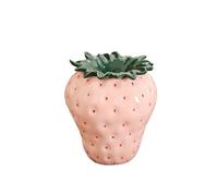 LSHIJI Cendrier Cendrier Fraise en céramique avec Couvercle, Coupe-Vent et résistant aux Cendres Volantes, Maison, Salon, décoration de cendrier de Bureau, Rangement et Pro Cendrier Exterieur(Pink)