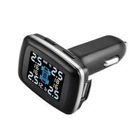 LSHIJI Tpms Système D'alarme De Surveillance Pression des Pneus Voiture sans Fil Intelligent Capteurs Type 4 Roues Affichage Numérique Automatique La Et Température(K08-External Sensor)