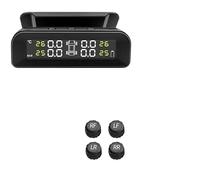 LSHIJI Tpms Système de Surveillance la Pression des pneus à énergie Solaire Manomètre numérique for Voitures Avertissement du capteur Pneu(External Sensors-K07)