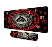 LshyMn Mystérieux Viking Grand tapis de souris 80 x 30 cm Motifs vikings anciens scandinaves et runes norvégiennes imprimé graphique BDXPMN267