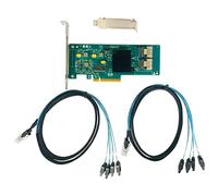 LSI 9201-8i Carte contrôleur Raid 6G HBA FW P20 9211-8i Mode IT ZFS FreeNAS unRAID SAS PCI E Carte d'extension + 2 x SFF-8087 SATA
